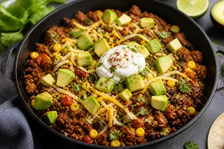 Healthy Beef Taco Skillet – A Fast, Flavor-Packed Weeknight Dinner