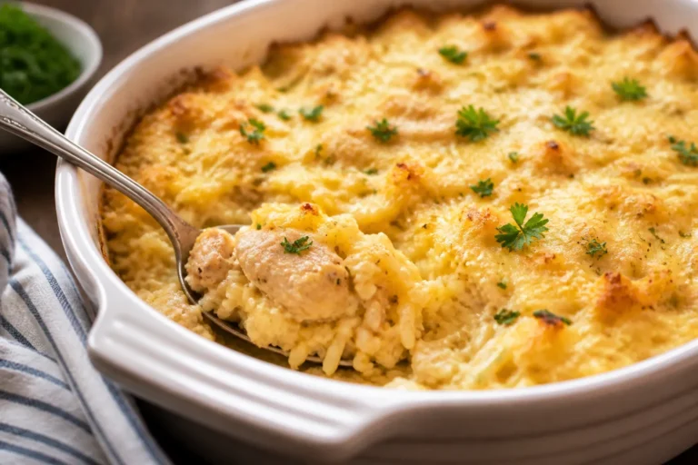 Easy Chicken and Rice Casserole – Cozy, Reliable, and Weeknight-Friendly