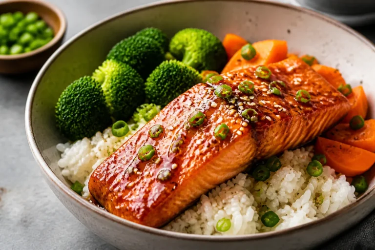 Honey Garlic Salmon Rice Bowls – A Bright, Flavor-Packed Weeknight Dinner