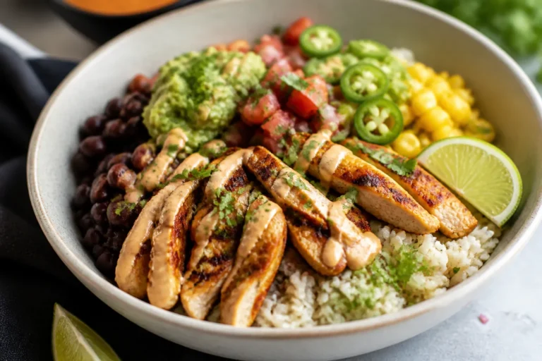 Loaded Chicken Burrito Bowls – A Fresh, Flavor-Packed Weeknight Favorite